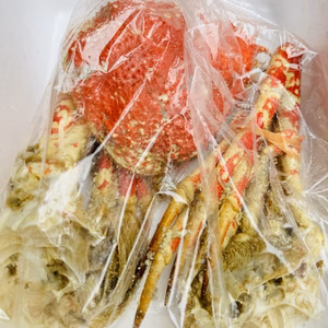 【訳あり買特！】身質良し！誤って二つに割ってしまった高足ガニ0.9kg（2人用）
