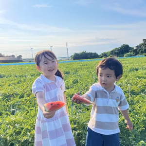 数量限定！大好評やんちゃ姫スイカとメロンのセット