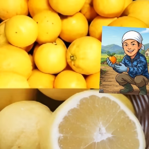 採れたて新鮮‼️【食べるレモン】スウィートレモネード❣溢れる果汁！