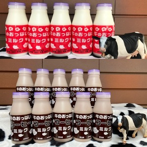 牛のおっぱいミルク5本、コーヒーミルク10本セット