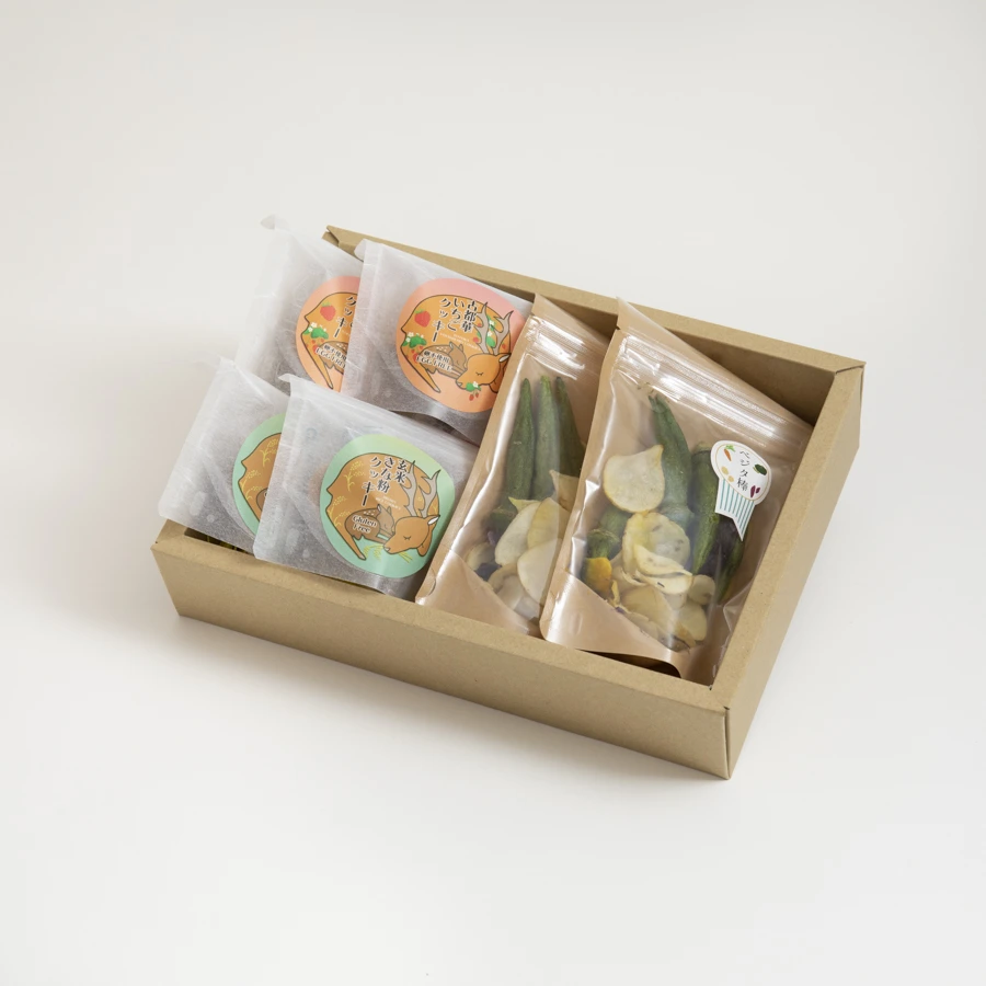 農家のおやつ3種6袋セット(クッキーいちご2袋＋玄米2袋＋無添加チップス2袋）