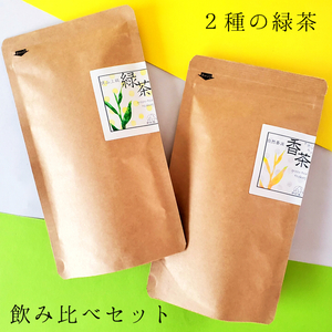 【無発酵＆微発酵】２種のさやま緑茶　飲み比べセット《ティーバッグ》