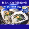 【遅れてごめんね！父の日ギフト】五島濃厚『岩牡蠣』生食用10個と軍手ナイフセット