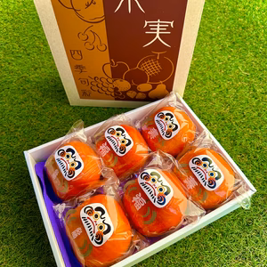 【正月限定！】だるま次郎柿『長寿郎』6玉入り（寿・福・必勝）