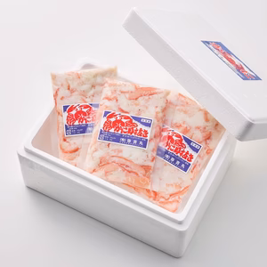 佐渡島直送！『冷凍』浜茹で紅ズワイガニむき身200ｇ×3パック/約24杯分使用