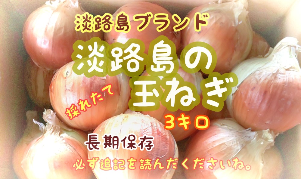 淡路島の玉ねぎ3キロ 長期保存 農家漁師から産地直送の通販 ポケットマルシェ