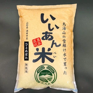 ひとめぼれ　無洗米　令和5年産 いいあん米　山形県庄内産　慣行栽培米