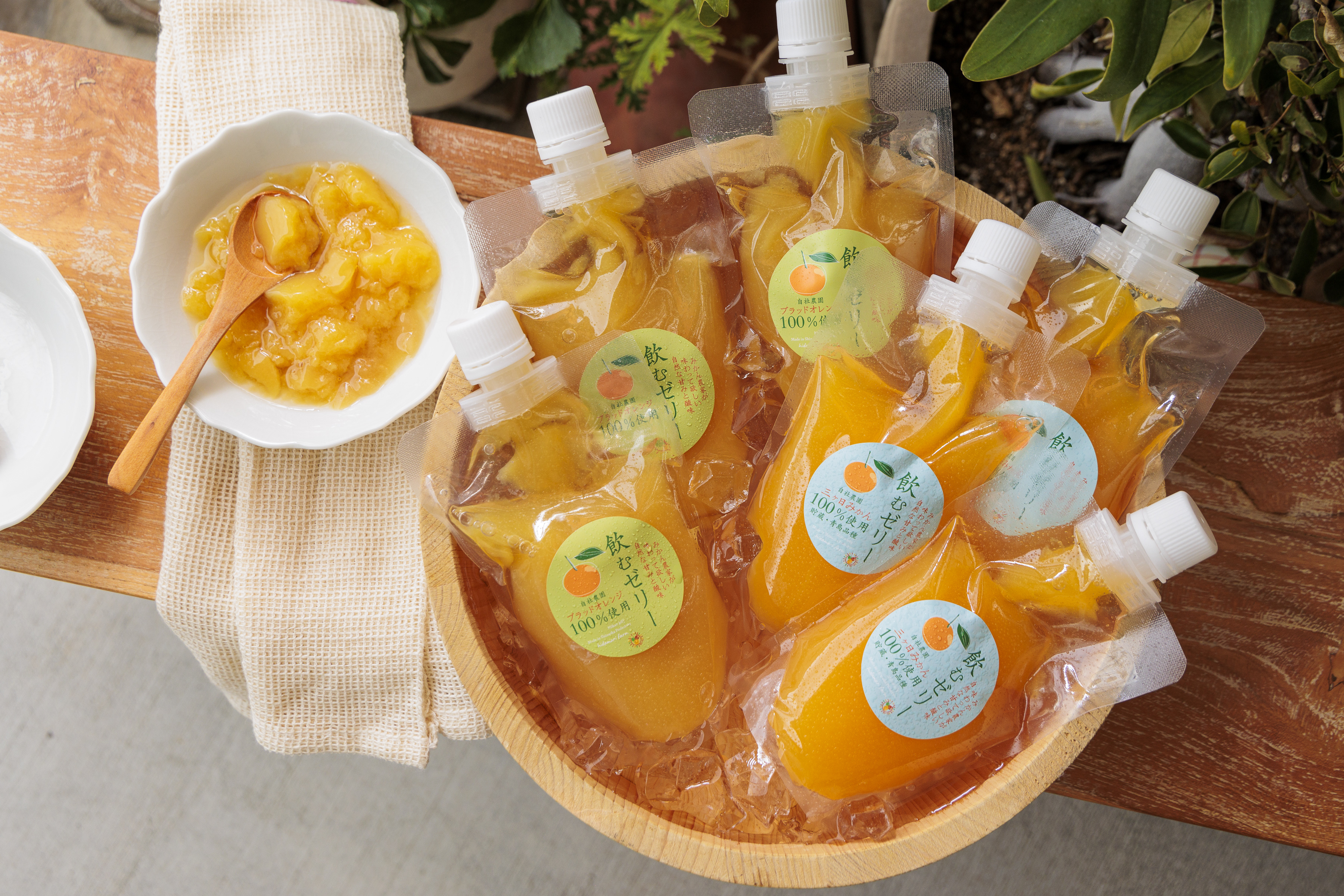 果汁50％飲むゼリー 三ヶ日みかん ブラッドオレンジ 200g 6個セット