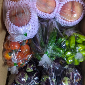 桃と野菜の詰め合わせ