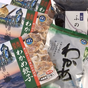 お買得❗️海の幸満載　わかめ餃子、塩蔵わかめ、ふのり3種類セット