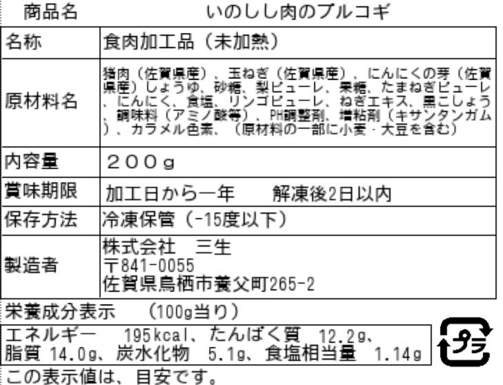 自然の恵み 猪肉 プルコギ 0g 農家漁師から産地直送の通販 ポケットマルシェ