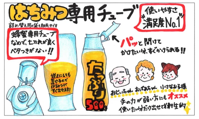 【嬉しい2本セット】国産純粋れんげ・りんご蜂蜜500gポリチューブ2本セット