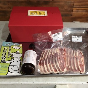 かも鍋セット（ギフト用）　アイガモ肉のスライスとオリジナル鍋つゆのセットです