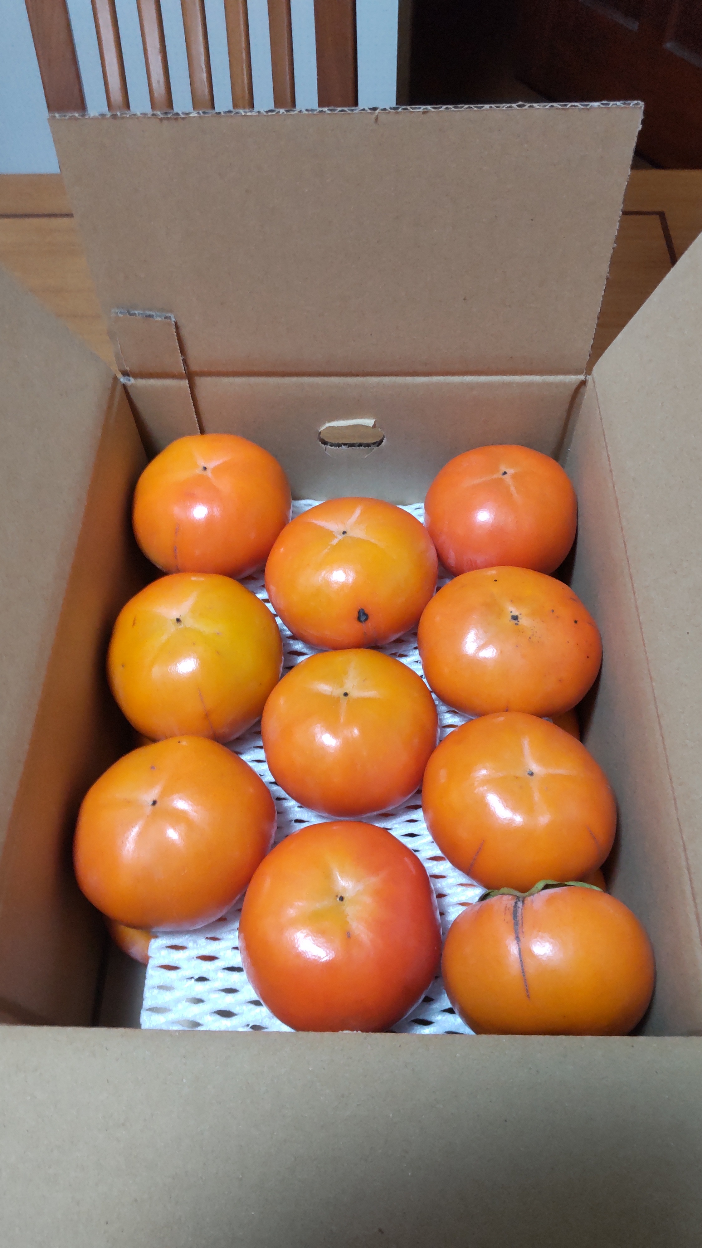 美濃農園の富有柿(訳あり)18〜22個 5kg(箱込)サイズ混合 約18〜22個 5kg(箱込)サイズ混合