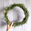 ローズマリーと葡萄の枝のリース　南アルプスのオーガニック・フレッシュハーブ