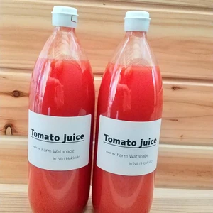 トマトジュース(北海道産アイコ100%)１L２本～無塩、無糖、保存料無添加