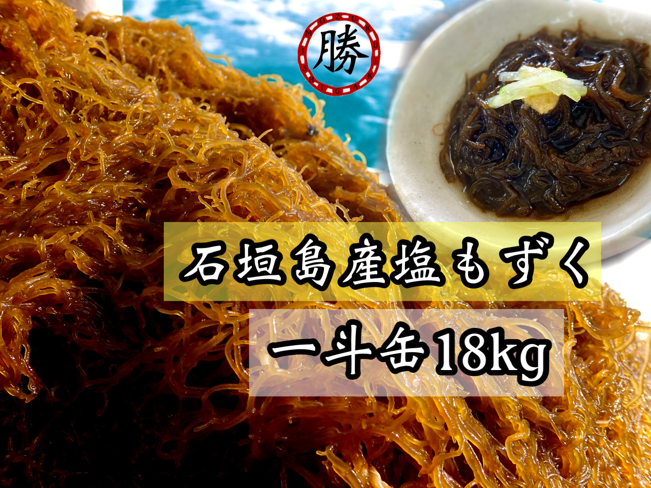 大人気! 石垣島産 天然太もずく 500g 沖縄産 塩蔵モズク 海星物産