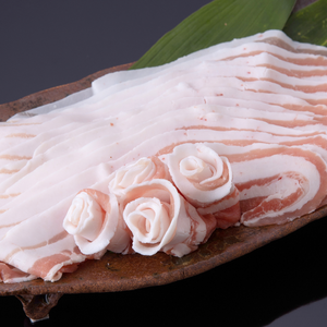 【昔ながらの黒豚】しゃぶしゃぶ用豚バラスライス300g　豚バラ白菜ミルフィーユ