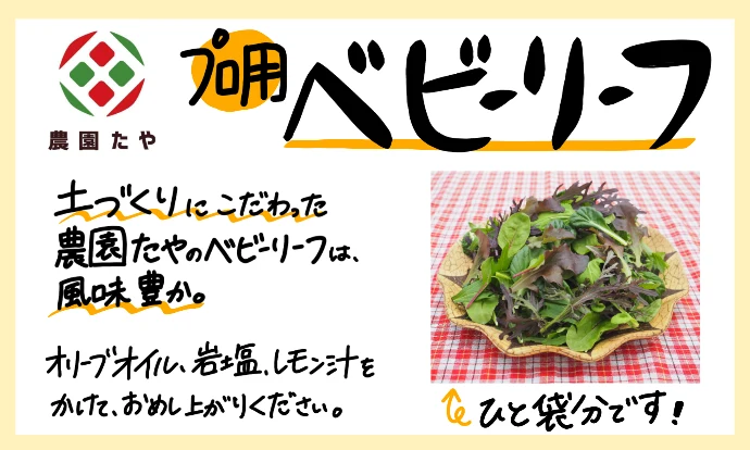 【福井県産】プロ用ベビーリーフ【５袋セット】