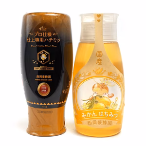 【嬉しい2本セット】国産純粋みかん・プロ仕様仕上げ専用蜂蜜500gポリチューブ
