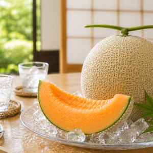 上品な甘さが広がる「宝玉メロン」｜めろん2玉