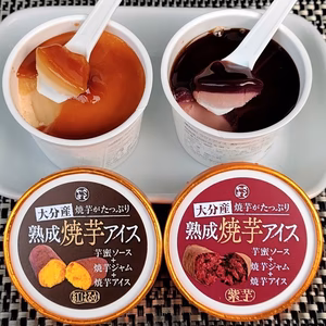 三層構造の熟成焼芋アイス１２０cc×６個 大分県産 焼芋成分６０％以上