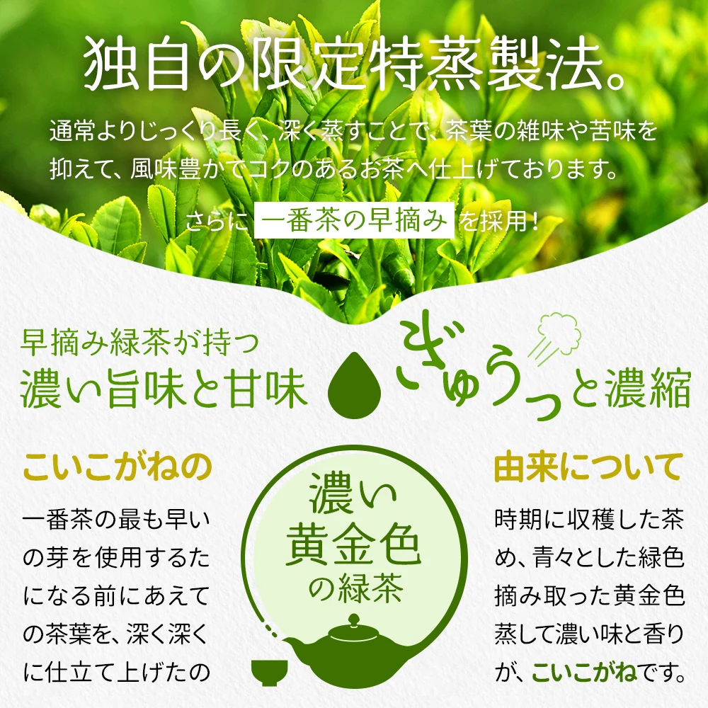 【訳あり(古茶)・送料無料】＼3袋／2022年度産茶葉 限定特蒸 こいこがね 
