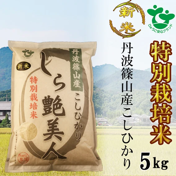 【新米】お米ソムリエが作るお米 丹波篠山産コシヒカリ 5㎏ 特別栽培米 