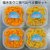 小樽産 塩水生ウニ 食べ比べ４個セット (エゾバフンウニ・キタムラサキウニ 
