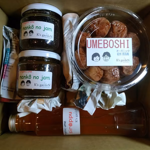 【プレゼント・自分ご褒美に】農薬散布なし・植物性肥料　紀州南高梅　梅料理３種類