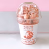 いちごジャム2個、いちごミルクの素2本、ポップコーン3個