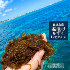 ★沖縄県石垣島産もずく【塩漬け1kg】大サイズ