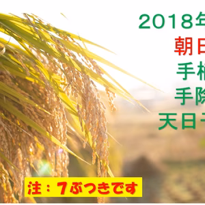 【手植え手除草天日干し】2018年産　無農薬無肥料栽培　朝日米（７ぶつき）