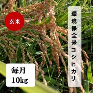 【毎月届く環境保全米☺】　玄米10kg