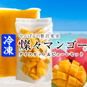 【沖縄県産】冷凍 燦々マンゴー(ダイスカット＆ピューレセット)