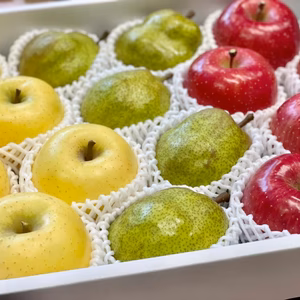 山形のりんご(さんふじ・シナノゴールド)＆ラ・フランス3色詰め合わせ5㎏