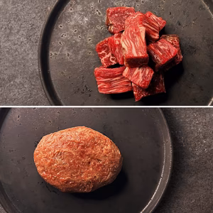 【家計応援＊35％OFF】焼くだけ時短！さいころステーキ＆ハンバーグセット