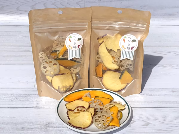 わが社の１番人気【農家のおやつ】無添加野菜チップス：サクッ!とベジタ棒25g2袋