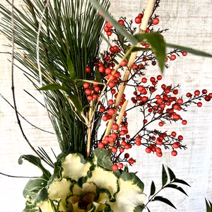 【正月用、松竹梅、南天、葉牡】新しい一年の始まりにふさわしいお正月用 切花セット