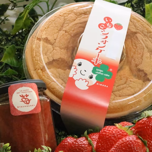 甘さ控えめいちごジャム（130ｇ×2）とふわふわシフォンケーキ（1ホール）