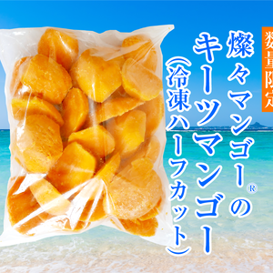 【希少】沖縄県産キーツマンゴー（冷凍・ハーフカット）４ｋｇ入り