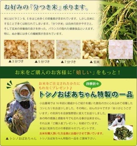 新潟県産 こしいぶき10kg(玄米) 令和4年産｜米・穀類の商品詳細 ...