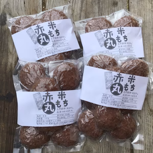 【玄米丸餅どっさり4パック！】赤米100％！自然栽培・天日干し