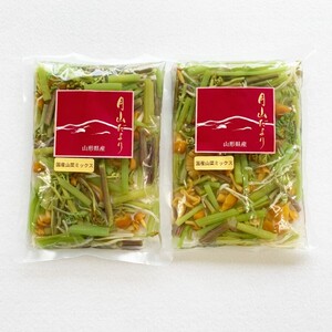 山形県産「 美味しい山菜 山菜ミックス水煮」100gx2　２袋セット