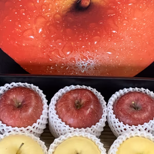 青森りんごを直送　化粧箱入り大玉『蜜入り完熟サンふじ・金星』５Kg　１２個入り