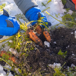 雪の下だった人参（ふぞろい）