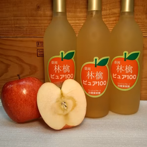 クリアランスセール　皮ごとまる絞り　100％りんごジュース