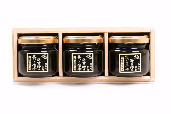 【ギフト】海苔師の生のり佃煮〈極〉3個セット桐箱入り