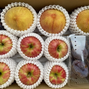 旬の果物詰合せ 約3kg～ りんご、桃、プルーン フルーツボックス♪