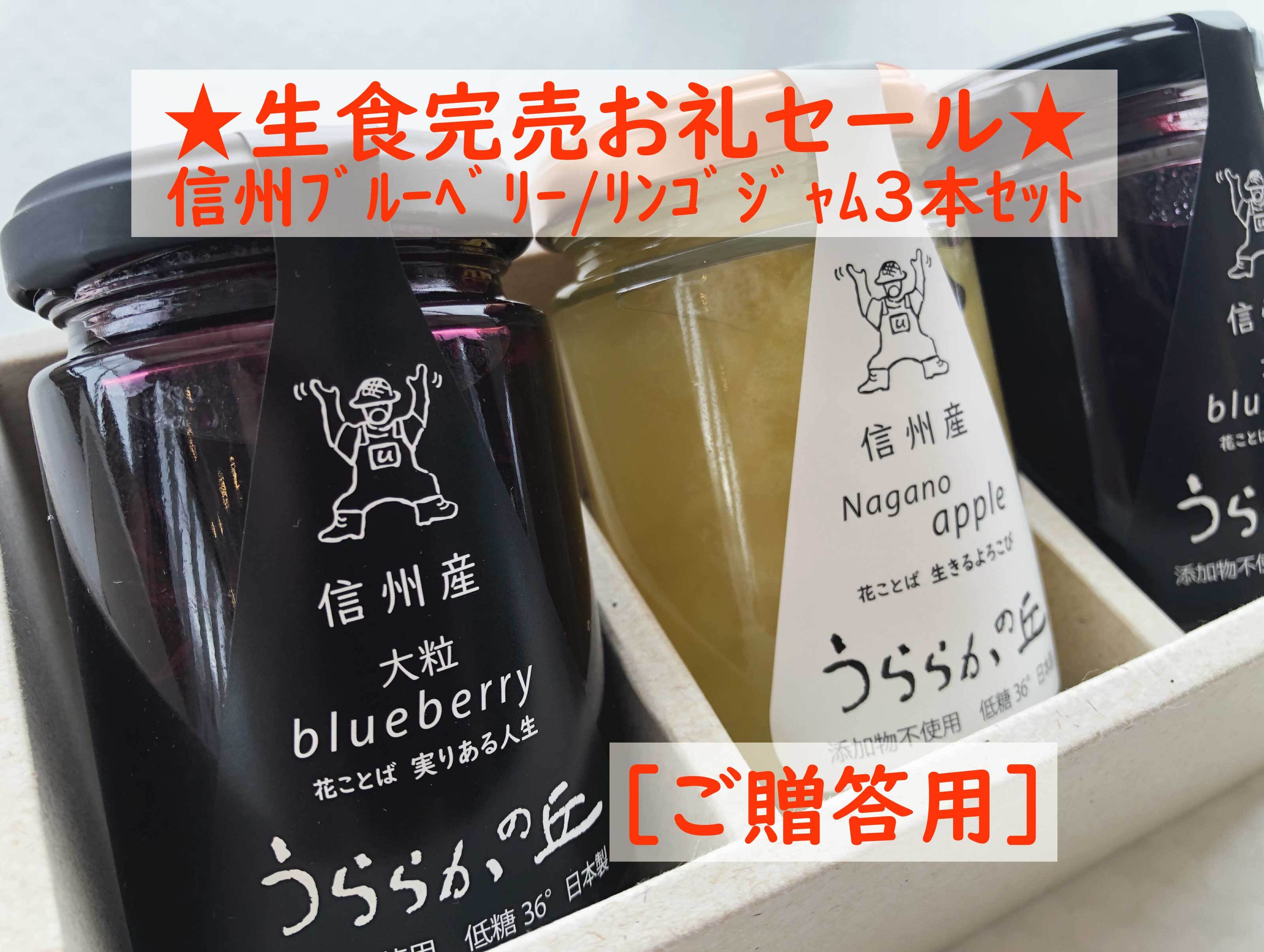 ☆生食完売お礼セール☆［ご贈答用］大粒ブルーベリーamp;りんごジャム3本セット｜加工食品の商品詳細｜ポケットマルシェ｜産直(産地直送)通販 - 旬 の果物・野菜・魚介をお取り寄せ